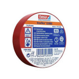 Banda izolatoare Tesaflex, 10 m, 10 bucati, Rosu