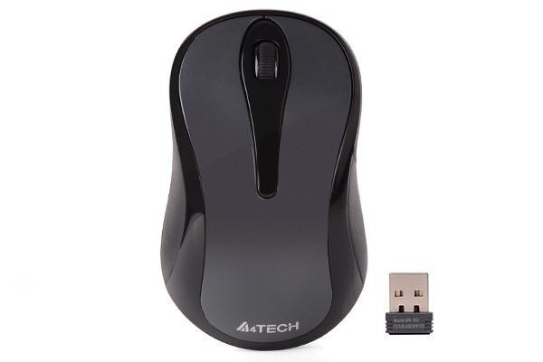 Mouse a4tech pc sau notebook wireless 2.4ghz optic rezolutie 1000 dpi butoane/scroll 3/1 gri