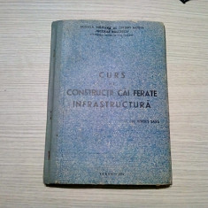 CURS DE CONSTRUCTII CAI FERATE INFRASTRUCTURA - Sava Veres (autograf) -1976,315p