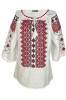 Bluza tip ie dama B23C, alb/rosu bordo , marimea 3XL