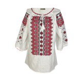 Bluza tip ie dama B23C, alb/rosu bordo , marimea L