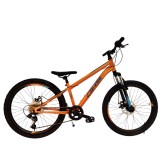 Cumpara ieftin Bicicleta pentru copii DHS Sonic FS Disc 24 inch, portocaliu