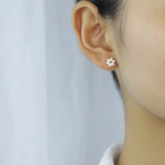 Cercei Argint 925 Model STEA placati cu aur 14K cod ARG409E