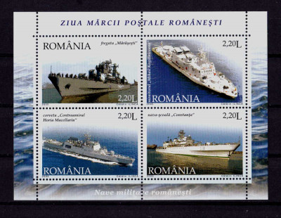 RO 2005 &amp;quot; Nave Militare Romanesti&amp;quot;, LP 1688b - serie in bloc , colita 358 , MNH foto