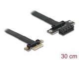Riser PCI Express x1 la x1 T-M 30 cm, Delock 81297
