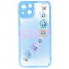 Husa iPhone 13 TPU Smiley Chain Albastra - Protectie Premium Antishock