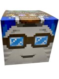 Set cuburi magnetice tip Minecraft 100 piese cutie fata cu ochelari cu figurine