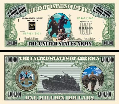 !!! SUA = FANTASY NOTE - US ARMY - 2001 - UNC foto