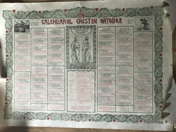 Calendar Crestin Ortodox 1978