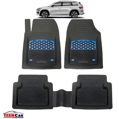 Skoda Kodiaq Covorase Auto TeamCar&amp;reg; Tip Tavita Compatibile (2016&amp;ndash;2023) Blue foto