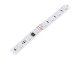 Bandă LED RGB 24V 60 LED/m 10mm PCB Alb