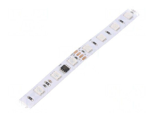 Bandă LED RGB 24V 60 LED/m 10mm PCB Alb