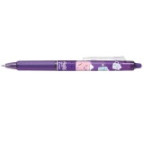 Roller Pilot Frixion Clicker Fancy 0.7 mm varf mediu albastru corp violet