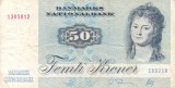 DANEMARCA 50 kroner 1972 VF!!!