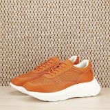 Cumpara ieftin Sneakers piele naturala Aniela portocaliu M5