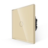 Cumpara ieftin Intrerupator simplu touch Luxion din sticla, auriu, 500W
