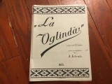 Partitura La oglinda / Cor barbatesc de A. Istrate si versuri de G. Cosbuc anul 1925 !