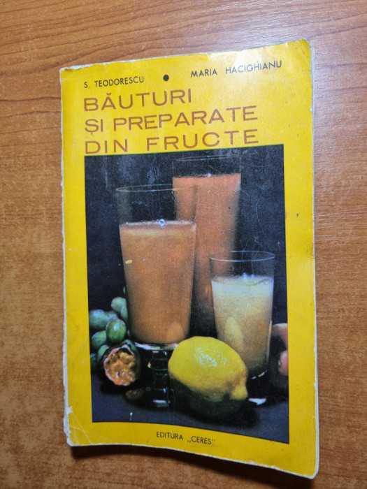 carte de bucate - bauturi si preparate din fructe - din anul 1973