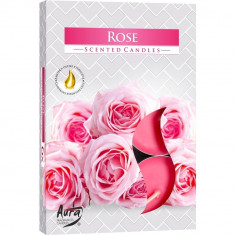 Set 6 pastile lumanari parfumate bispol - rose