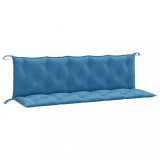 Perna banca de gradina 2 buc melanj albastru 180x50x7 cm textil