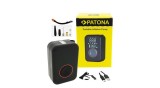 Pompa de aer electrică PATONA 10.3bar 150PSI compresor portabil cu baterie lumină LED lumină SOS power bank pentru mașină e-bike motocicletă incl. gea