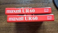 Lot 2 Casete Audio Maxell UR60 TYPE I Normal Bias Sigilate