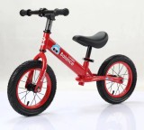 Bicicleta Metalica de Echilibru pentru Copii, Fara Pedale, cu Sa si Ghidon Reglabile, Rosu