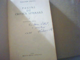 Vladimir Streinu - PAGINI DE CRITICA LITERARA ( volumul I, 1968 ) / cu autograf, Trei