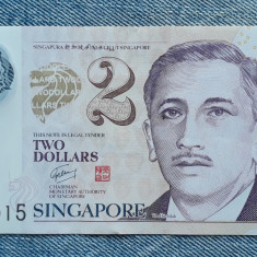 2 Dollars 2011 Singapore - polimer / seria 418027 + un triunghi