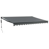 Cumpara ieftin Copertina retractabila automata, antracit, 4,5x3 m