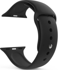 Curea din silicon pentru ceas Apple Watch 42-44 mm neagra foto