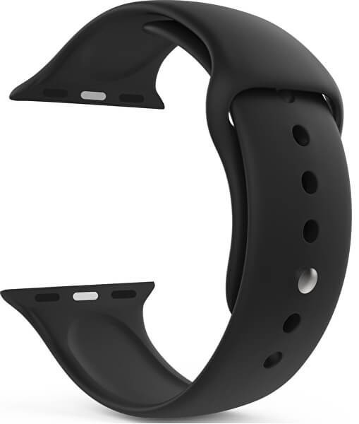 Curea din silicon pentru ceas Apple Watch 42-44 mm neagra