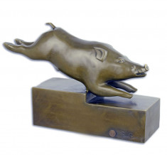 Porcusor- statueta din bronz BJ64 foto