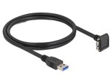 Cablu USB DELOCK 80483 USB A la USB B Micro 90&deg; 1m Negru 5Gbps