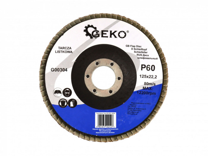 Disc pentru slefuire 125mm P60, Geko G00304