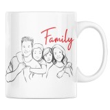 Cana alba personalizata &quot;Cadou casa noua cu membrii familiei&quot;, INOVATIX&reg;. 330ml, Oem