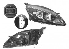 Far Peugeot 308, 10.2017-, fata, Dreapta, cu LED daytime running light; H7+HY21W+LED; electric; fara daytime running light LED module; cu motor; cu b foto