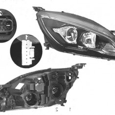 Far Peugeot 308, 10.2017-, fata, Dreapta, cu LED daytime running light; H7+HY21W+LED; electric; fara daytime running light LED module; cu motor; cu b