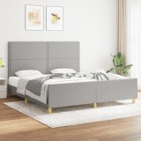 VidaXL Cadru de pat fără saltea, gri deschis, 180x200 cm, textil