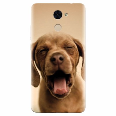 Husa silicon pentru Huawei Y7 Prime 2017, Cute Yawning Puppy foto