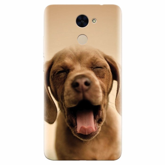 Husa silicon pentru Huawei Enjoy 7 Plus, Cute Yawning Puppy