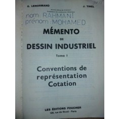 Memento de dessin industriel 1- G. Lenormand, J. Tinel