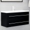 vidaXL Dulap de chiuvetă, negru, 100x38,5x48 cm, lemn prelucrat 804720