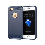 Husa pentru iPhone 7 / 8, Techsuit Carbon Silicone, Blue