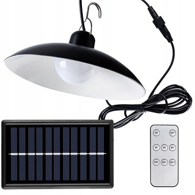 Lampa solara tip pendul, panou solar independent cu cablu de 3 metri, cu telecomanda foto