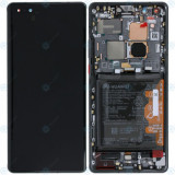 Huawei Mate 40 Pro (NOH-NX9) Capac frontal al modulului de afișare + LCD + digitizer + baterie neagră 02353XSC 02353YMT