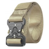 Cumpara ieftin Curea tactica de teren pentru barbati, din Nailon, 125cm, Bej