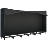 Outsunny Suport de Lemne pentru Exterior din Oțel, cu Acoperire Impermeabilă Oxford 600D, Structură Reglabilă și Lanțuri Metalice, Suport de Lemne Rid