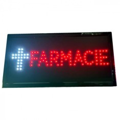 Reclama Luminoasa Panou Caseta LED Interior FARMACIE Cruce 50x25cm MHK foto