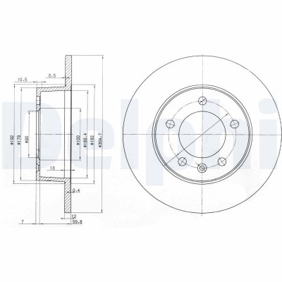 DELPHI BG3681 Disc frana foto